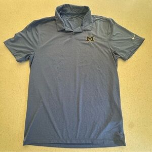 Nike Golf University of Michigan Men's Small Polo Shirt. Standard Fit. Dri-Fit